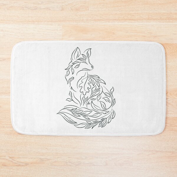 Item preview, Minimalist Leaf Botanical Fox Line Art designed and sold by BGMeYou.