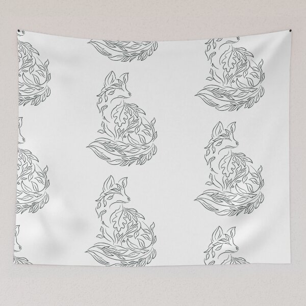 Item preview, Minimalist Leaf Botanical Fox Line Art designed and sold by BGMeYou.