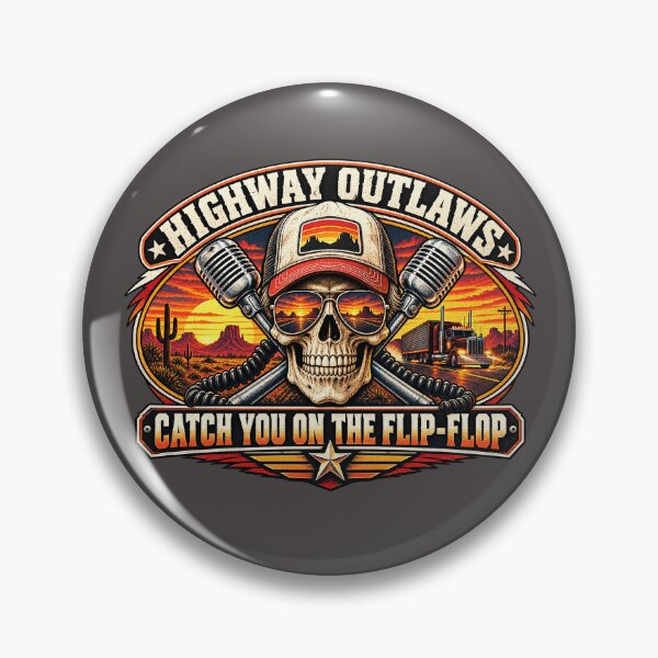 Item preview, Highway Outlaws - Skull Trucker Art - Catch You On The Flip-Flop designed and sold by NomadForge.