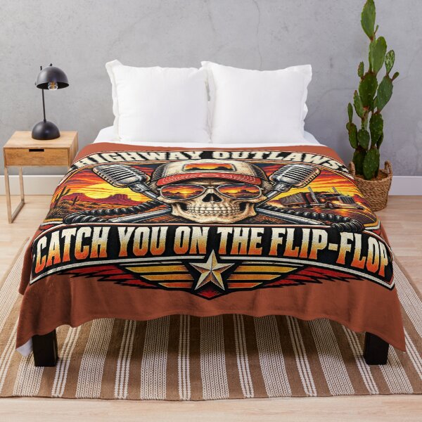 Item preview, Highway Outlaws - Skull Trucker Art - Catch You On The Flip-Flop designed and sold by NomadForge.