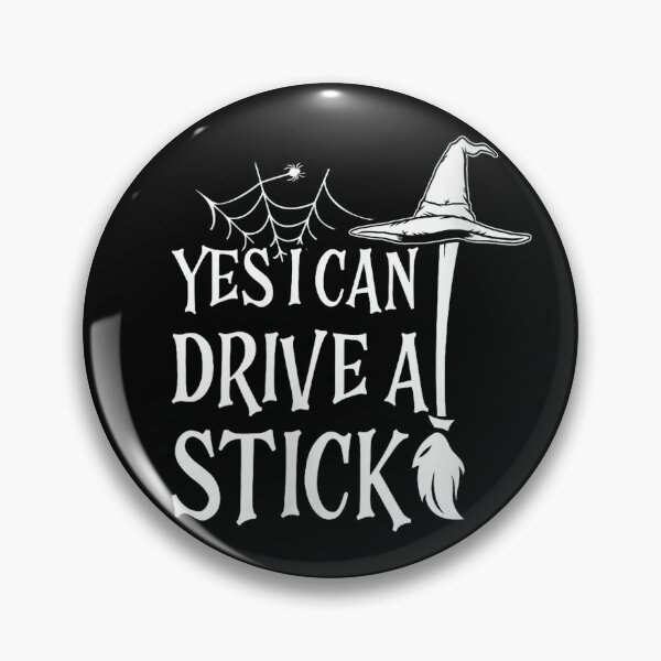 Item preview, Yes I Can Drive A Stick Witch Black Cat Spooky Halloween Funny Graphic designed and sold by macpeterse.