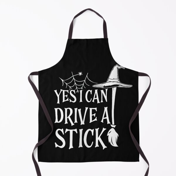Item preview, Yes I Can Drive A Stick Witch Black Cat Spooky Halloween Funny Graphic designed and sold by macpeterse.