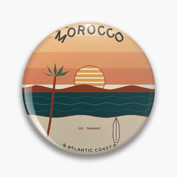 Item preview, Taghazout Surf Club – Morocco Retro Travel Patch designed and sold by Malssa.