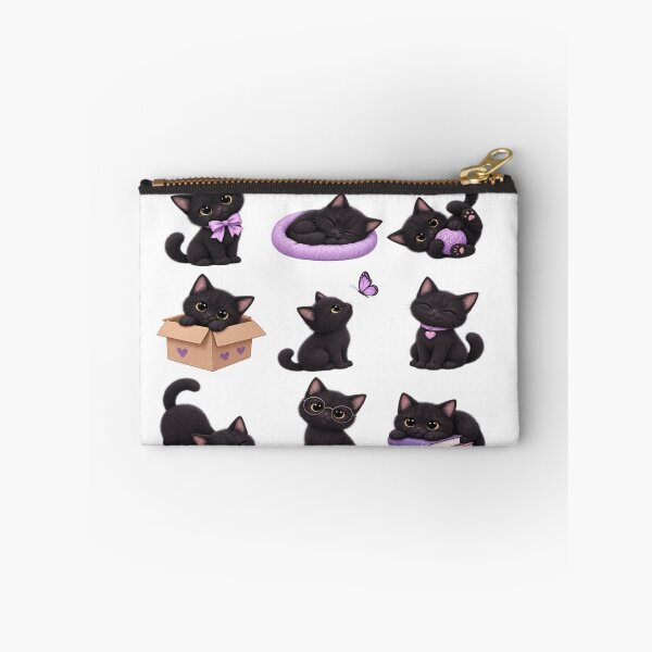 Item preview, Cute Kawaii Black Cat Chibi Sticker Pack for Planners and Halloween Crafts designed and sold by Rehnair.