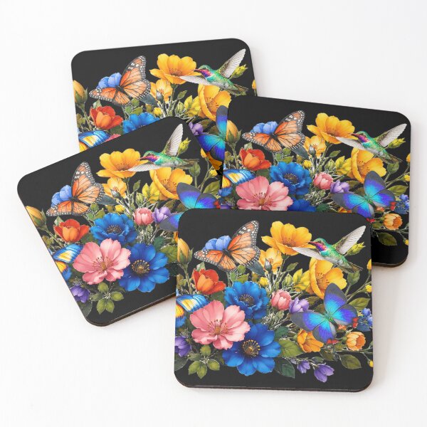 Item preview, Colorful Hummingbird & Butterfly Wildflower Garden designed and sold by Classic Chaos Creations.