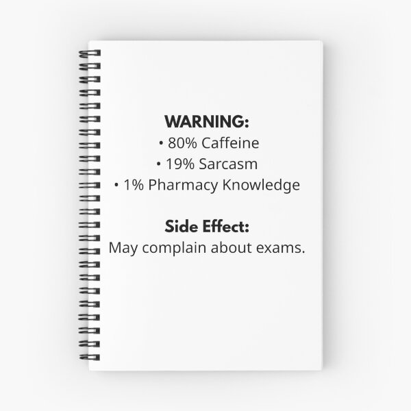 Item preview, Pharmacy Student Warning Label – Caffeine, Sarcasm & Pharmacy Knowledge designed and sold by Aura-Vibe-.