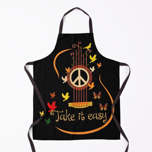Item preview, Take It Easy Guitar Peace Sign Hippie Vintage Boho Music Graphic designed and sold by macpeterse.