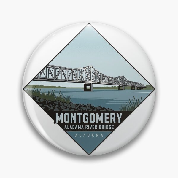 Item preview, Alabama River Bridge Montgomery Alabama Geometric Sticker designed and sold by DetourDgn.