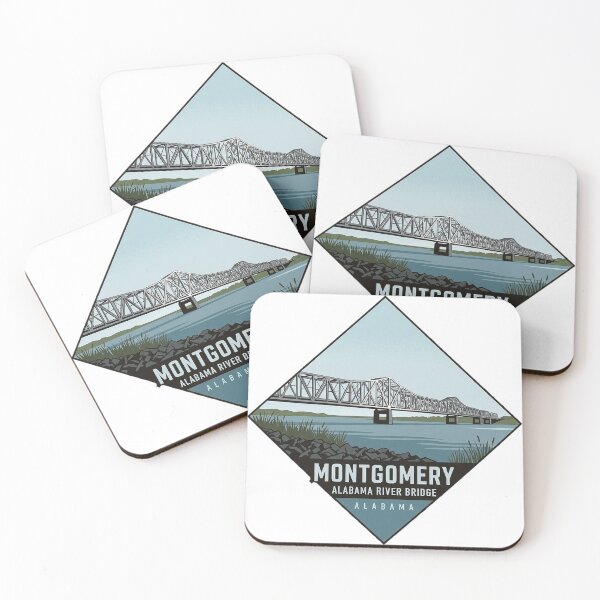 Item preview, Alabama River Bridge Montgomery Alabama Geometric Sticker designed and sold by DetourDgn.