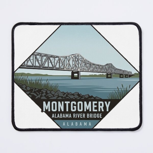 Item preview, Alabama River Bridge Montgomery Alabama Geometric Sticker designed and sold by DetourDgn.