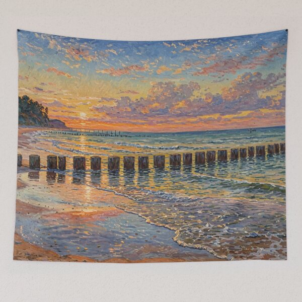 Item preview, Baltic Sea beach in the evening light designed and sold by sid1802.