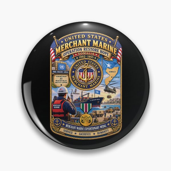 Item preview, USMM - Operation Restore  Hope - 1992-1995 - MM Expeditionary Medal - 3D - Enhanced designed and sold by Military Insignia Products.