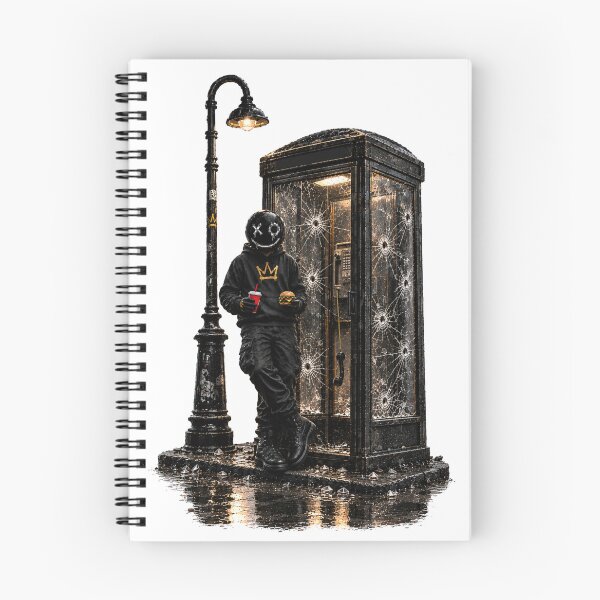 Item preview, BuBu La Street – Dark Streetwear Urban Art | Bullet-Shattered Telephone Booth designed and sold by PLUSHIWORLDtm.