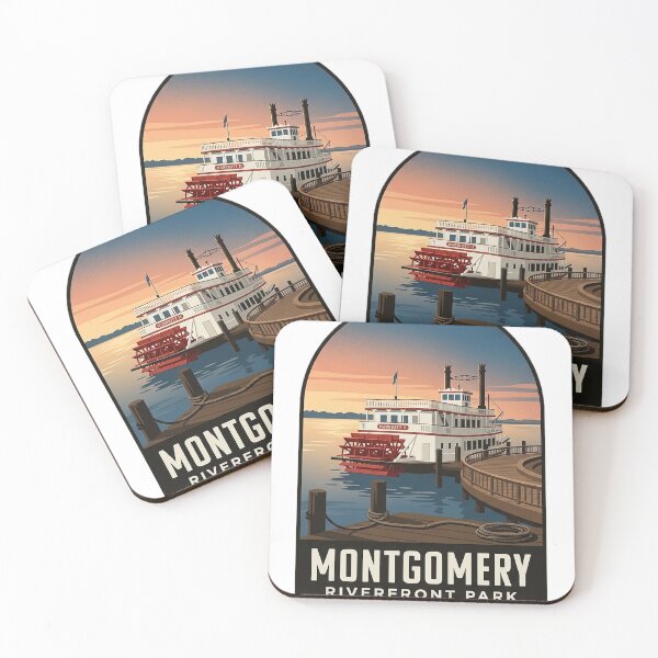 Item preview, Riverfront Park Riverboat Montgomery Alabama Badge Sticker designed and sold by DetourDgn.