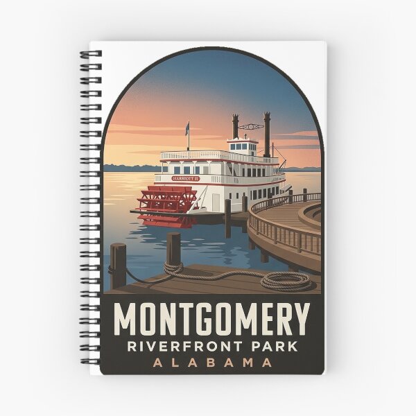 Item preview, Riverfront Park Riverboat Montgomery Alabama Badge Sticker designed and sold by DetourDgn.