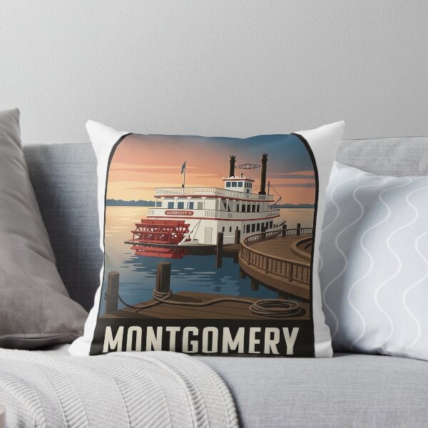 Item preview, Riverfront Park Riverboat Montgomery Alabama Badge Sticker designed and sold by DetourDgn.