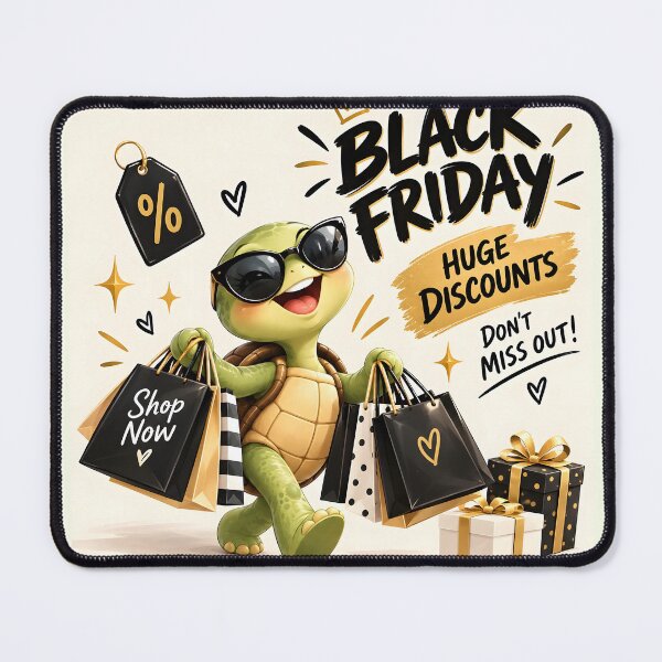 Item preview, Black Friday Shopping Turtle designed and sold by DoveArtDesigns.