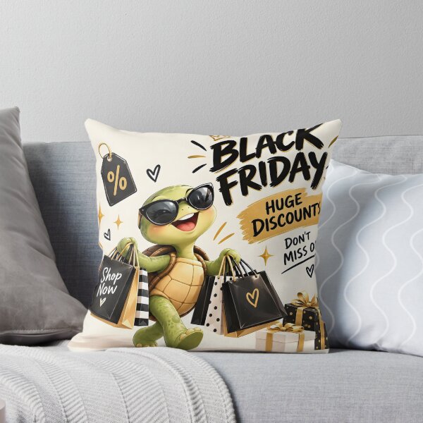 Item preview, Black Friday Shopping Turtle designed and sold by DoveArtDesigns.