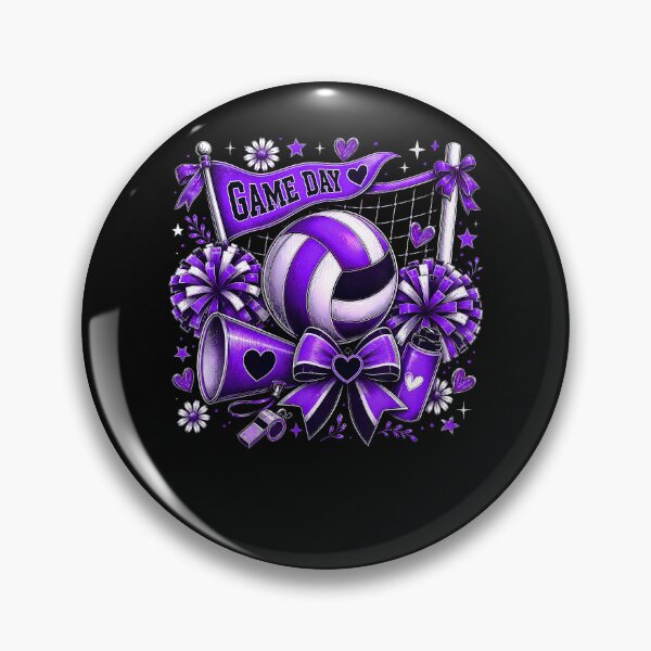 Item preview, Volleyball Game Day Men Volleyball Mom Cheerleader Purple designed and sold by Fereskabilon.