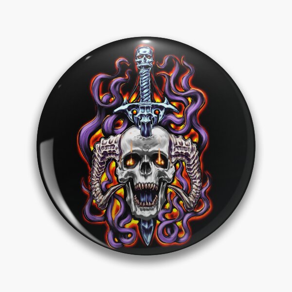 Item preview, Demon Skull Sword Darkart Drawing designed and sold by Shawnsonartshop.