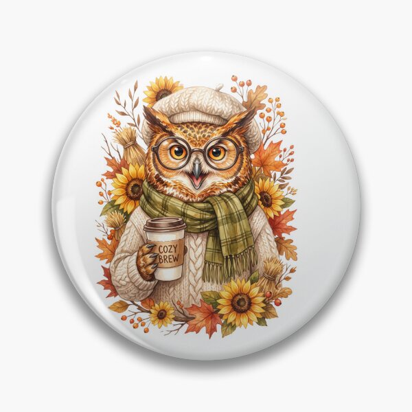 Item preview, Cozy Brew Owl designed and sold by Roy & Tiffany.