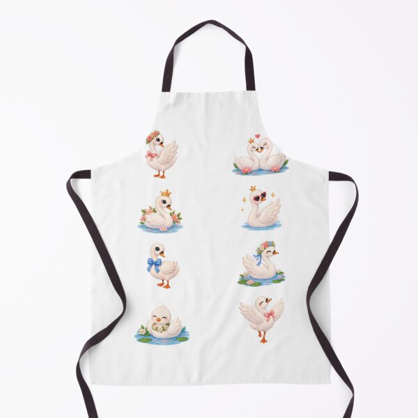 Item preview, Cute Watercolor Swan Princess Sticker Pack, Fairy Tale Nursery Clipart designed and sold by Rehnair.