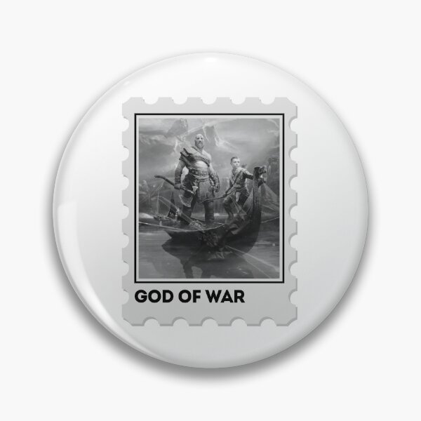Item preview, God of War Kratos and Atreus Stamp - Norse Mythology Gaming designed and sold by minim.iart.