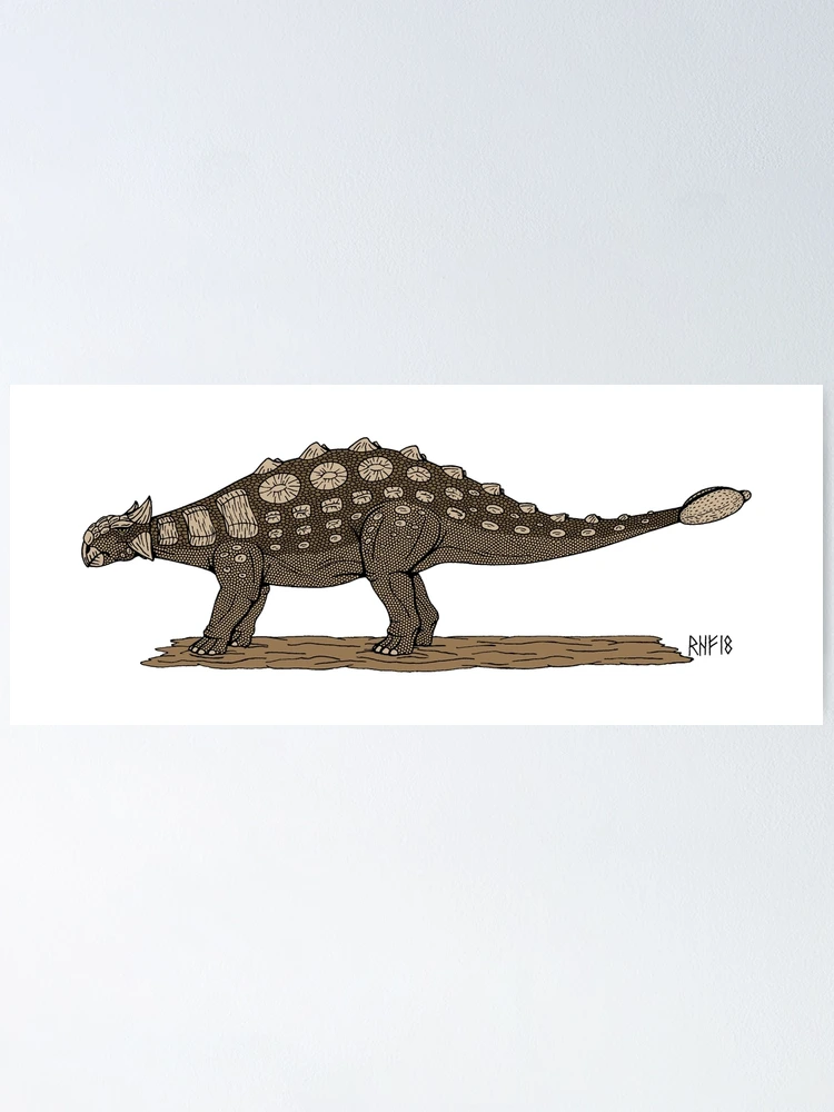 Thumbnail 1 of 3, Poster, Ankylosaurus designed and sold by Azure Lion Productions.