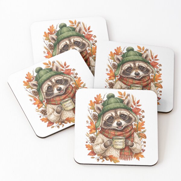 Item preview, Autumn Harvest Raccoon designed and sold by Roy & Tiffany.