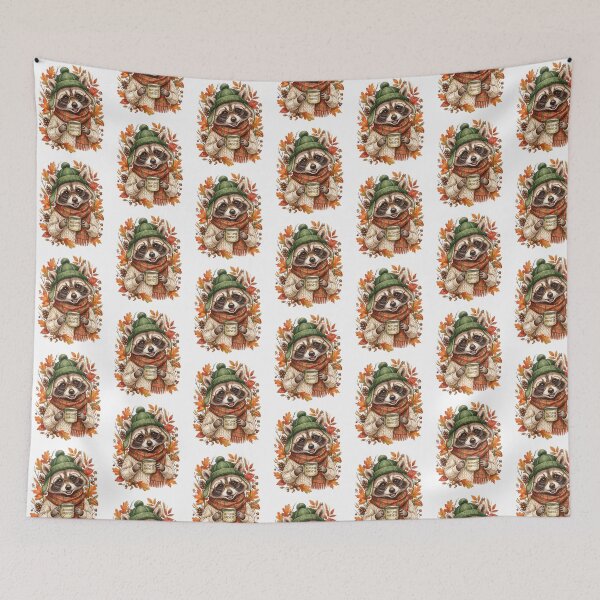 Item preview, Autumn Harvest Raccoon designed and sold by Roy & Tiffany.