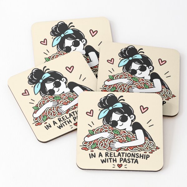 Item preview, In A Relationship With Pasta Funny Design designed and sold by VIVID COLORS CLUB.