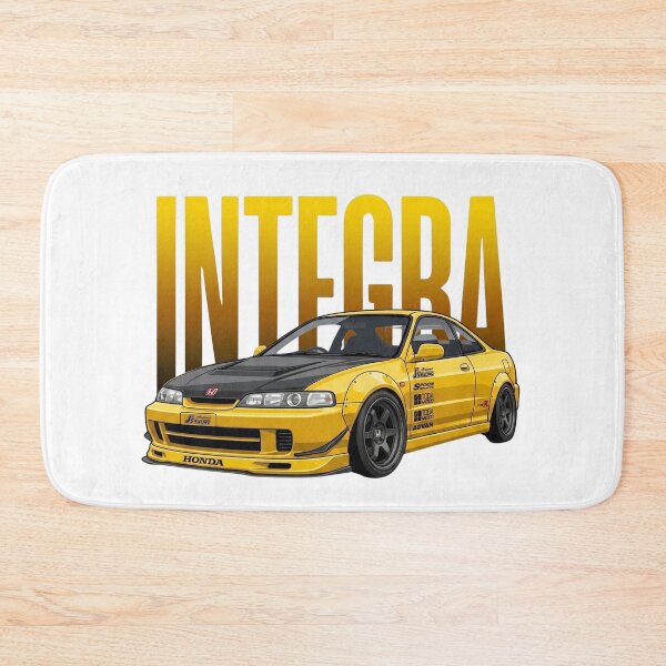 Item preview, Yellow Honda Integra Type R DC2 Widebody JDM Tuner Vector Art designed and sold by Motorline44.
