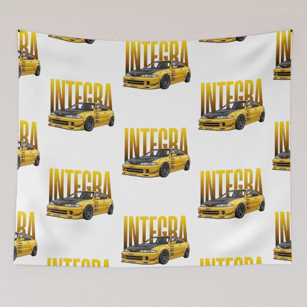 Item preview, Honda Integra Type R DC2 Amarillo Widebody JDM Tuner Arte Vectorial designed and sold by Motorline44.