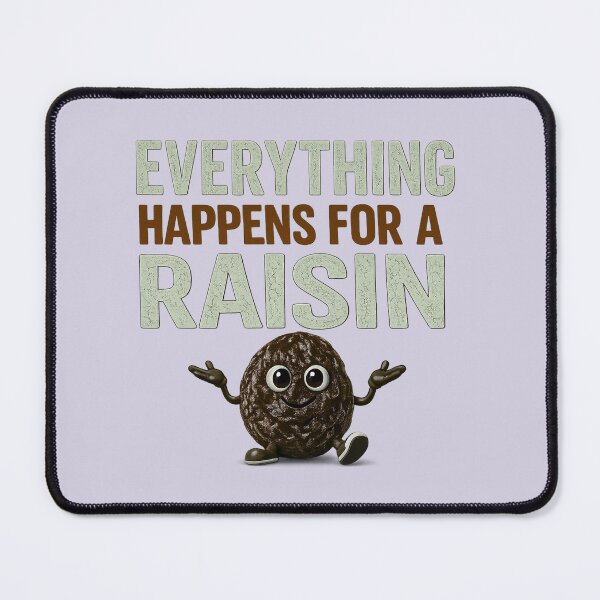 Item preview, Everything Happens for a Raisin Funny Food Pun designed and sold by CJLindy.