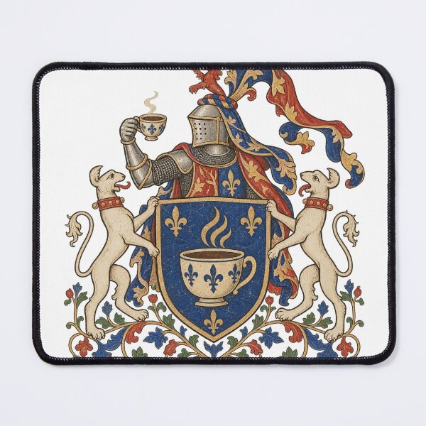 Item preview, Medieval Coffee Knight – Heraldic Coffee Coat of Arms designed and sold by RKWSHOP.