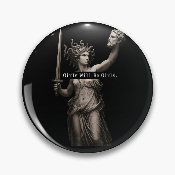 Item preview, Girls Will Be Girls Medusa Greek Mythology Feminist Dark Graphic designed and sold by Lycheelich.