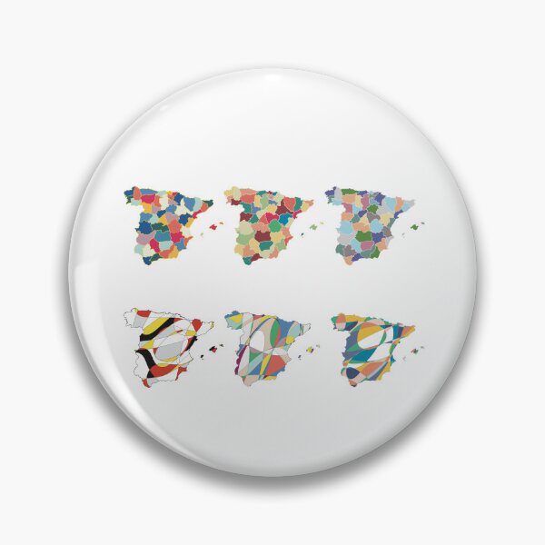 Item preview, Spain Map Set of Six - Colourful Regions Line Art designed and sold by iampaulmorris.