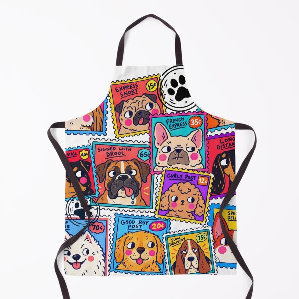 Item preview, Dog Postage Stamps Collage Pattern Art designed and sold by SayMaria.