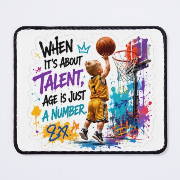 Item preview, When It's About Talent Age Is Just A Number Basketball Sticker designed and sold by Scro-Ciob-Shop.