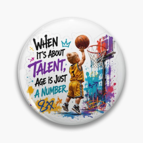 Item preview, When It's About Talent Age Is Just A Number Basketball Sticker designed and sold by Scro-Ciob-Shop.