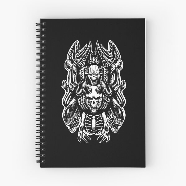 Artikelvorschau, Biomechanische Dämonenschädel Darkart-Zeichnung entworfen und verkauft von Shawnsonartshop.