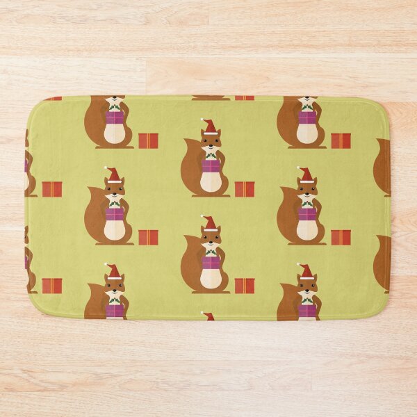 Item preview, Christmas squirrels on green designed and sold by reneesillus.