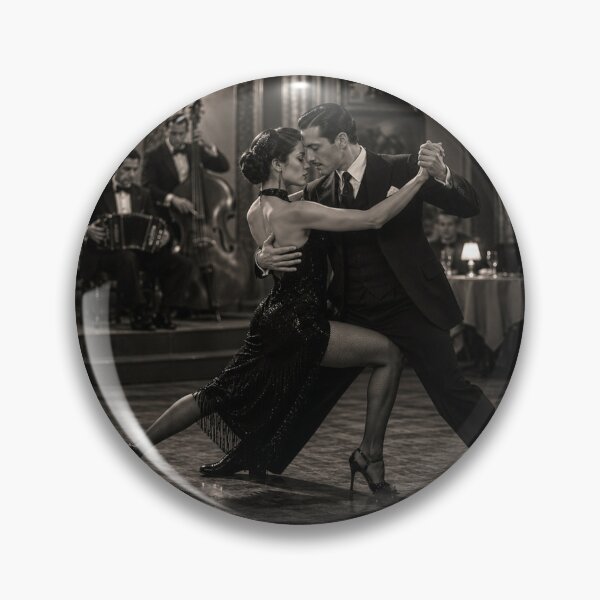 Item preview, Vintage Tango Couple – Elegant Black & White Ballroom Dance Romance designed and sold by ZYVARENNE.