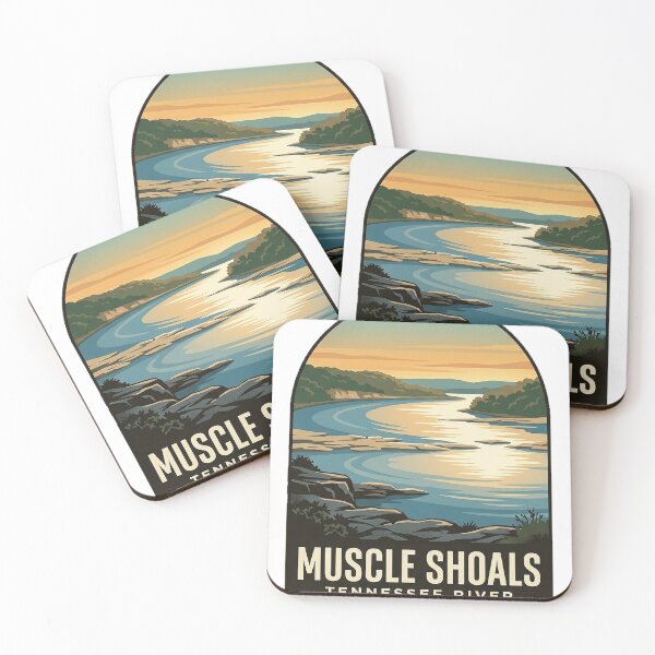 Item preview, Muscle Shoals Tennessee River Bend Alabama Sticker designed and sold by DetourDgn.