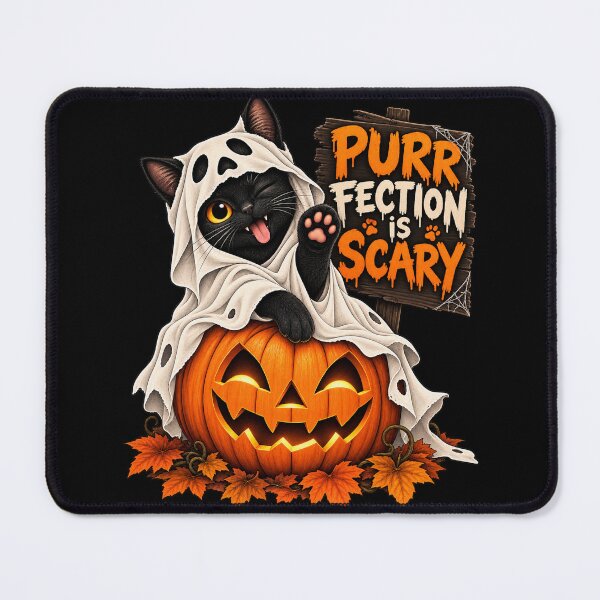 Item preview, Funny Halloween Cat – Purr Fection Is Scary designed and sold by Nexavri Art.