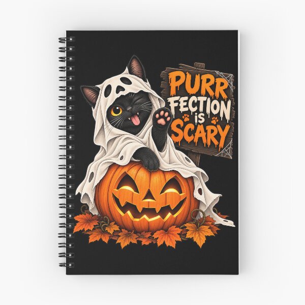 Item preview, Funny Halloween Cat – Purr Fection Is Scary designed and sold by Nexavri Art.