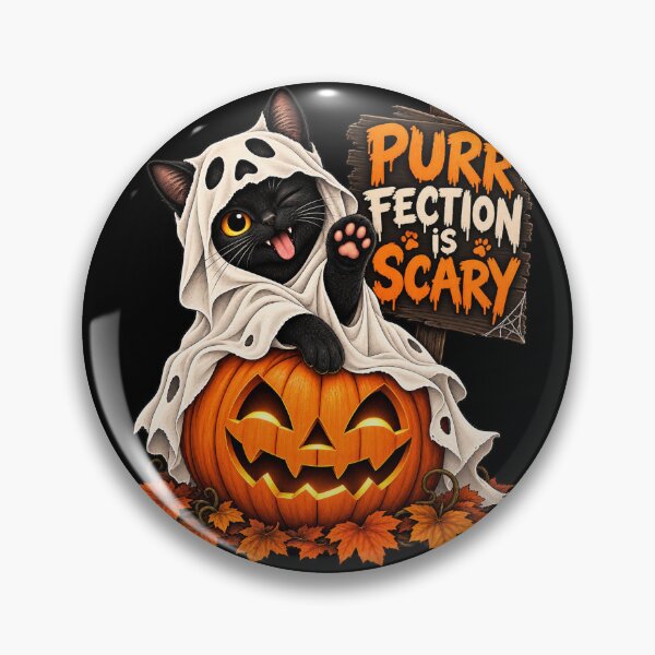 Artikelvorschau, Lustige Halloween-Katze – Purr Fection ist gruselig entworfen und verkauft von Nexavri Art.