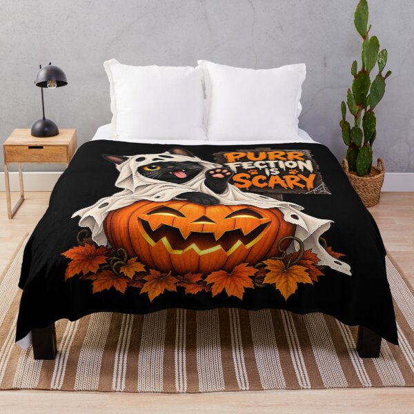 Item preview, Funny Halloween Cat – Purr Fection Is Scary designed and sold by Nexavri Art.