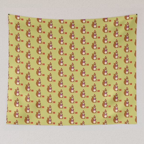 Item preview, Christmas squirrels on green designed and sold by reneesillus.