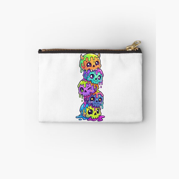 Item preview, Colorful Melting Skulls – Cute Kawaii Dripping Skull Art designed and sold by AliveStyle.